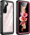 Clear Waterproof Samsung S23 Case with Screen Protector, Pink Heavy-Duty Shockproof Protection...