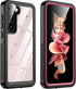 Clear Waterproof Samsung S23 Case with Screen Protector, Pink Heavy-Duty Shockproof Protection...