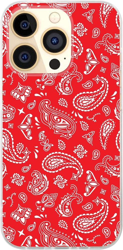 Blingy's for iPhone 13 Pro Case (6.1 inch), Fun Bandana Style Tribal Ethnic Pattern Paisley Art Design Soft TPU Protective Case Compatible for iPh...