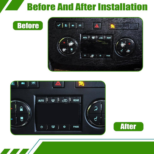 SecosAutoparts AC Panel Decals & Radio Button Repair Decal Set AC Controls AC Dash Button Sticker Repair Kit Compatible with GMC Compatible with C...
