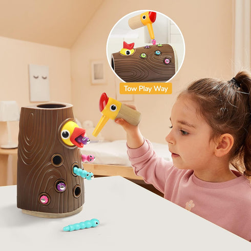 TOP BRIGHT Montessori Toys for 2 Year Olds - Magnetic Bird Feeding Game for Fine Motor Skills Development for Boys and Girls...