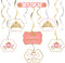 LINGTEER A Little Princess Royal Crown Pink Swirls Streamers - 12 pcs Princess Baby Girl Birthday Shower Party Decorations Gift Sign....