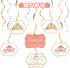 LINGTEER A Little Princess Royal Crown Pink Swirls Streamers - 12 pcs Princess Baby Girl Birthday Shower Party Decorations Gift Sign....