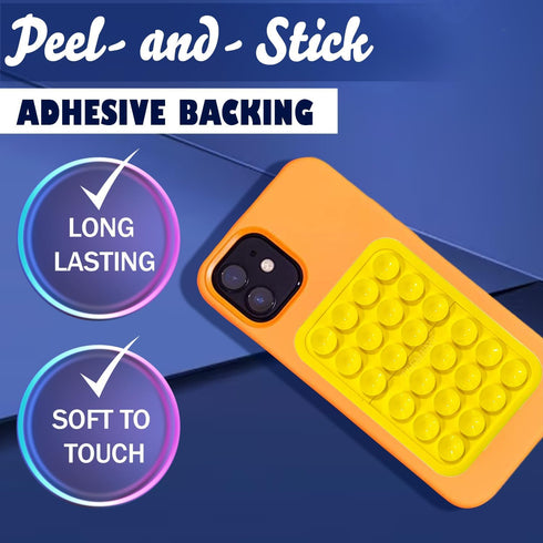 Suction Phone Case Mount, Sillicon Adhesive Phone Accessory for iPhone and Android, Hands-Free Fidget Toy Mirror Shower Phone Holder, Tiktok Video...