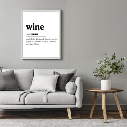 Posterizer 1 pcs-Funny minimalistic wall art for wine lovers-Artistic Word Art-Comedy Art-Gift for Woman, Women, Wife, Girlfriend-Living Room Bedr...