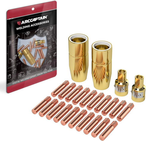 ARCCAPTAIN for Miller Millermatic M-100/150 Welder Part .030" Contact Tip Nozzle Diffuser MIG Welding Gun Accessory Kit for Miller Millermatic M-1...