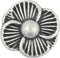 Bezelry 12 Pieces Blooming Flower Metal Shank Buttons. 21mm (13/16 inch) (Antique Silver)...
