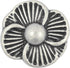 Bezelry 12 Pieces Blooming Flower Metal Shank Buttons. 21mm (13/16 inch) (Antique Silver)...