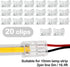 COB LED Strip to Wire Connector 20 Pieces Waterproof LED Adapter Connectors Transparent Solderless LED Light Strip Connectors for Strip Light Unwi...
