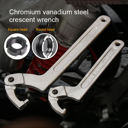 1-1/4 "-3" Coilover Spanner Wrench, Flat Head Adjustable Wrench Hook Type C Multifunctional Open-end Spanner Repair Shock Absorber Round nut Screw...