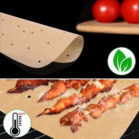 200pcs Square 8.5 inch air fryer parchment paper liners,perforated parchment paper for air fryer,ovens & microwaves or 8-9 inches bamboo or metal ...