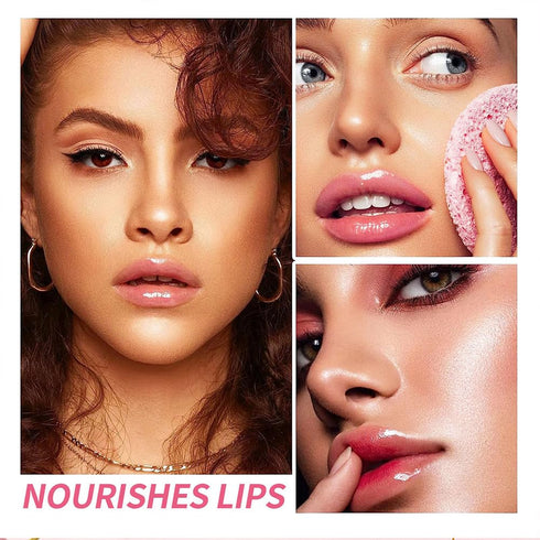 Hydrating Lip Glow Oil, Moisturizing Lip Glow Oil, Nourishing Glossy Transparent Lip Oil, Plumping Lip Oil, Lip Balm, Non-sticky Tinted Toot Lip B...