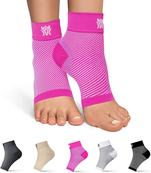 Bitly Plantar Fasciitis Socks (1 Pair) Premium Ankle Support foot Compression Sleeve (Small, Pink)...