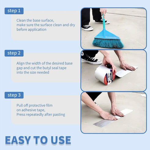 2" W X 32.8'L Waterproof Tape for Leaks Aluminum Butyl Tape with Adhesive for RV Repair, Glass Repairs, Air Mattress Patch, Window Caulking, Boat ...