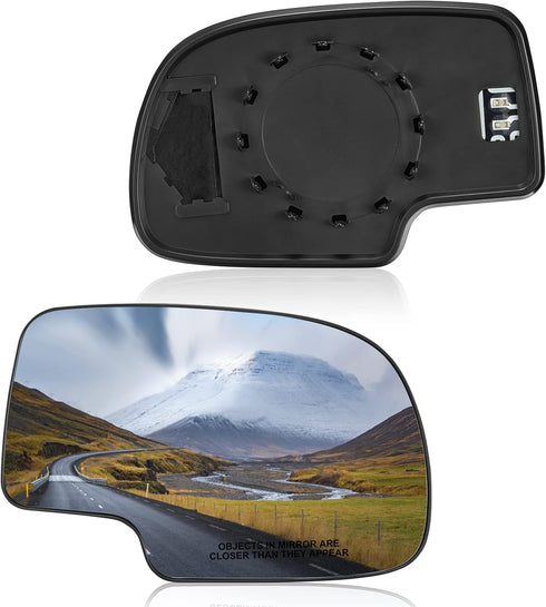 BDFHYK Passenger Side Heated Mirror Glass Compatible with Chevy Avalanche SilveradoTahoe GMC Sierra 1500 Cadillac Escalade Side View Convex Mirror...
