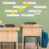 8Pcs Bulletin Board Strips, White Felt Pin Board Bar Strips with 50 Pushpins, Self-Adhesive Felt Cork Board Strips for Wall to Display Your Notes,...