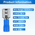 200 Pcs Female and Male Quick disconnects Vinyl Insulated Spade Wire Connectors, Blue Electrical Crimp Terminal 16-14 AWG (6.3mm)...