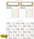 Bright Colorful Sticky Note Chore Chart / 16.25" x 11" Repositionable Fill-in Planner / 52 Repositionable Kids Weekly Task Lists/Made in The USA...