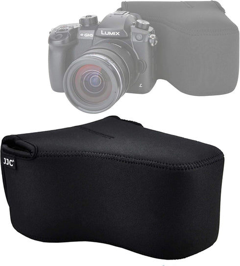 JJC Ultra Light Neoprene Camera Case Pouch Bag for Canon EOS R EOS RP +24-105mm Lens, 80D 70D 750D +18-135/17-85/18-55mm, Nikon D7500 D7200 D5500,...