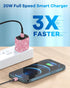 Bling USB C Wall Charger, 20W PD + QC Dual Port Fast Charging Adapter with 3.2FT Type-C Charging Cable Compatible for iPhone 15 Pro Max iPad Andro...