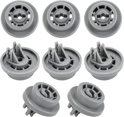 APPLIANCEMATES 8-Pack DD66-00023A Rollers Bottom Rack for Samsung Dishwasher Wheels Lower Rack Replacement Part 2002711, AP4342187, PS4222532
