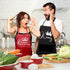 King Queen Apron Set Couple Aprons for Valentine's Day gifts His and Her Aprons for Couples...