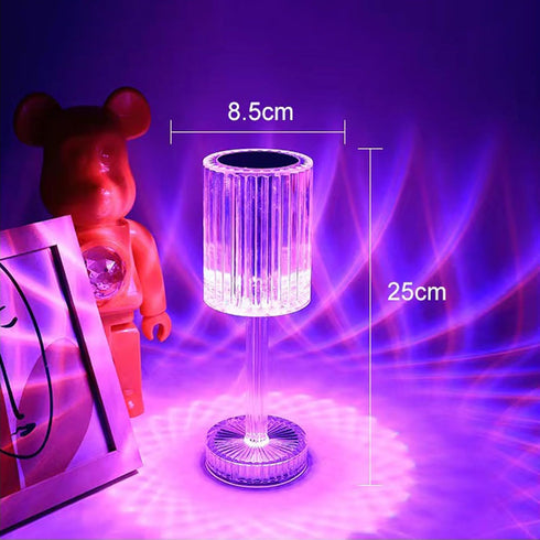 Crystal Diamond Table Lamp, Touch Control Crystal Lamp with 16 Colors,RGB Night Light with USB & Remote Control, LED Rechargeable Lamp for Bedroom...