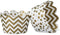 Gold and White Cupcake Wrappers for Weddings, Graduations, Kids and Adult Birthday Parties, Baby Showers. Set of 24 Reversible Cup Cake Holder Wra...