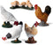 Farm Animals Figurines, 5 Piece Simulated Farm Chicken Animal Toy Statue Realistic Chicken Farm Animals Figurines Cake Topper Toy Set, Chicken Mod...