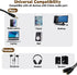 ONXE 2-Pack Gold Plated 3.5mm Stereo Jack Splitter Cable Adapter Connectors ,3.5mm Male To 2 X Female - for Connecting External Speakers or Use Bo...