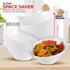 54oz White Plastic Serving Bowls (4 Pack) Large Disposable Snack Bowl Candy Dishes, Buffet Containers, Chips, Popcorn, Snacks, Punch, Salad Bar, P...