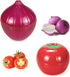 Vegetable and Fruit Storage Containers for Refrigerator, Tomato and Onion Shaped Storage, Food Storage Containers with Lids, Pack of 2...