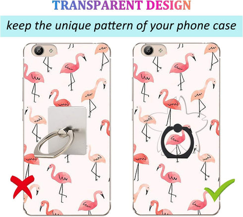 Transparent Oriental Cherry Cell Phone Ring Holder Kickstand,360 Rotation Clear Cherry Blossom Cell Phone Finger Ring Grip Stand for Phones,Pad......