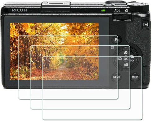 Screen Protector for Ricoh GR III GR III X GRIII GR 3 GR3 GR IIIx GRIIIx GR3x, 9H Hardness 0.3mm Ultra-thin Tempered Glass Screen, Full Coverage E...