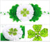 St. Patrick's Day Headband Baby Four Leaf Green Clover Flower Hair Bow Band JHSP06 (B)...