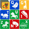 26 Pieces Sturdy Stencils for Kids, 8 Inches Large Sidewalk Chalk Stencils for Kids, Animal Shape Stencils with Alphabet Letters Themed Template, ...