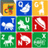 26 Pieces Sturdy Stencils for Kids, 8 Inches Large Sidewalk Chalk Stencils for Kids, Animal Shape Stencils with Alphabet Letters Themed Template, ...