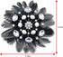 Alilang Crystal Black Faux Bird Feather Pearl Bead Fashion Pin Brooch...