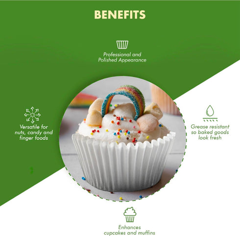 Regency Wraps Baking Cups, Greaseproof Cupcake Muffin Liners, Non-Stick for Easy Removal and Easy Serving of Baked Treats, Pack of 72, Mini Size, ...