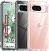 Oterkin Google Pixel 8 Clear Case, 20X Anti-Yellowing, Built-in 4 Airbags, 10FT Military Protection, Tempered Glass Screen Protector, Slim Fit......