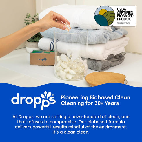 Dropps Activewear Biobased Power Laundry Detergent Pods, Crisp Breeze (64 Tablets) - Laundry Pods Fights Tough Stains & Odors, Sweat & Dirt - HE C...