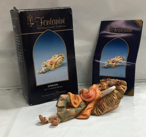 Fontanini by Roman Inc., Ephraim The Shepherd, 5" Collection, Nativity Figure and Accessories, Hand Sculpted and Painted...