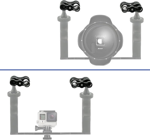 D&F 1'' inch Aluminum Standard Ball Mount Clamp for Underwater Light Arm System...