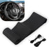 1 PC Car Steering Wheel Cover with 2 PCS Sewing Tool, 14.9In Durable Waterproof Leather Steering Wheel Protector, Universal Breathable Elastic Ste...