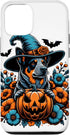 iPhone 14 Pro Witchy Blue Heeler Dog Scary Pumpkin Autumn Retro Flowers Case...
