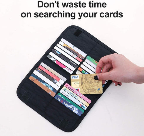 iN. Slim credit card holder wallet, Gift card display case, Minimalist light thin card storage case rfid blocking for men & women, with 28 slots i...