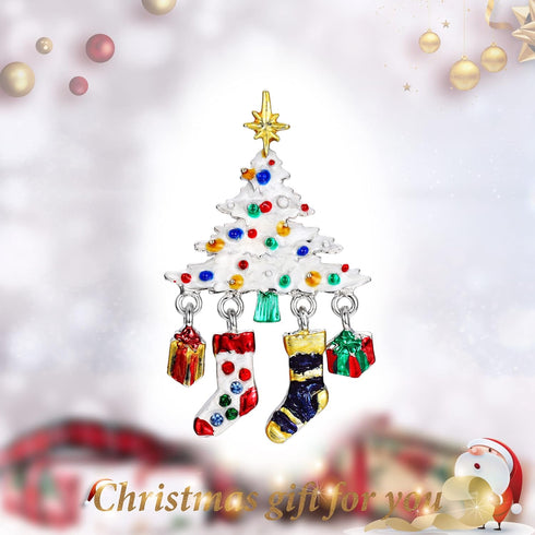 EVER FAITH Christmas Brooch Pins for Xmas Holiday Party Celebration, Austrian Crystal Lovely Christmas Jewelry Gift for Women...