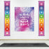 Funnytree 12"x71" Large Yoga Tapestry Meditation Studio Room 7 Chakra Mandala Hanging Banner Wall Poster Door Decor Porch Sign Indoor Outdoor Dura...