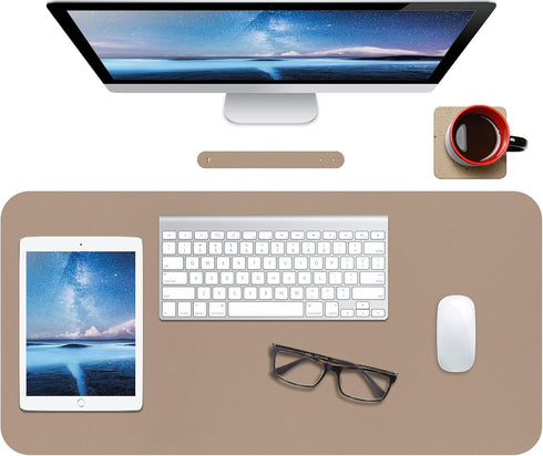 ?Boutilon Leather Mouse Pad,Extended Desk Pad for Keyboard and Mouse Non-Slip Study Desk Writing Pad Desktop Protector for Home Office Accessories...