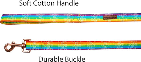 Elegant little tail Dog Leash, Rainbow Print Dog Leashes Durable and Strong Pet Leash Holiday Dog Leash with Soft Handle for Small Medium Large Do...